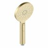 Kibi Circular 3 Settings ABS Handheld Shower Head - Brushed Gold HS1001BG